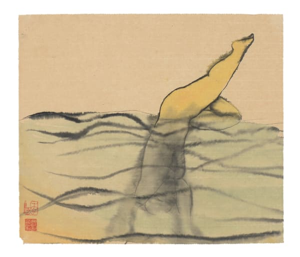 Li Jin 李津, Nude Figure Diving 下潜, 2001